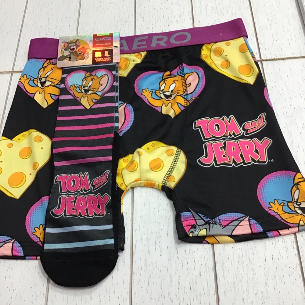 Limited Edition Tom and Jerry boxer briefs and crew socks